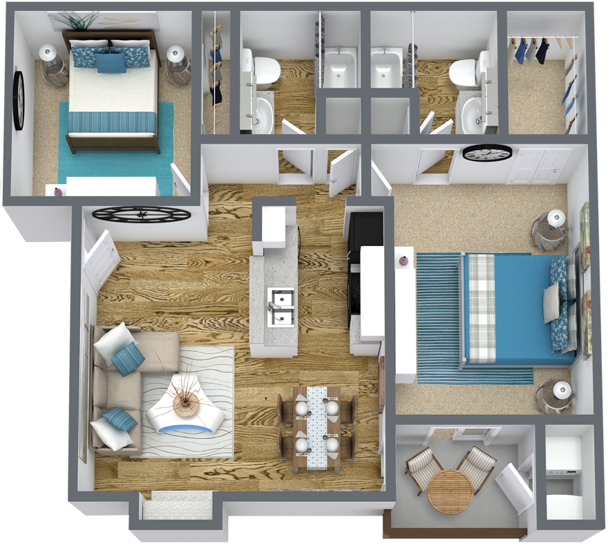 Floor Plans of The Hub at Chisholm Trail in Fort Worth, TX